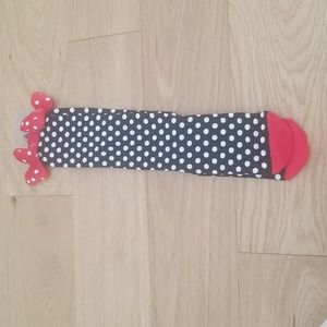 Disney Parks Minnie mouse themed socks with bow detail BNWT